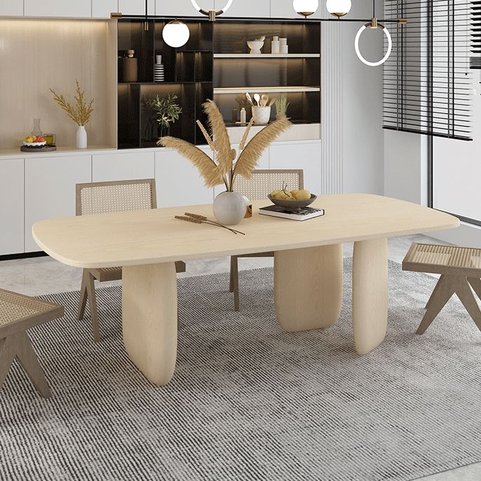 Modern 1/2/4/5 Pieces Rectangle Dining Set Pine Wood Dining Table with Chairs Clearhalo 'Dining Room Sets' 'Dining Tables & Seating' 'dining_room_set' 'furn' 'furn_dining_room_set' 'Furniture' 'furniture_dining_room_set' 'Kitchen & Dining Furniture' 1200x1200_0750747e-5a16-448c-a28c-3608c38c491c