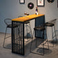 Industrial Wooden Bar Table Set 1/2/5 Pieces Rectangle Bar Table with High Stools
