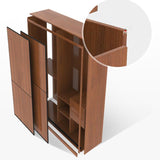 Brown Manufactured Wood Wardrobe Traditional Cabinet with Sliding Doors Clearhalo 'Armoires & Wardrobes' 'armoires_wardrobes' 'Bedroom Furniture' 'furn' 'furn_armoires_wardrobes' 'Furniture' 1200x1200_0754a232-2b22-415c-9e7f-cd4cab748811