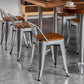 Industrial Dining Set 1/2/3/5 Pcs Kitchen Table and Chairs with Metal Frame Clearhalo 'Dining Room Sets' 'Dining Tables & Seating' 'dining_room_set' 'furn' 'furn_dining_room_set' 'Furniture' 'Kitchen & Dining Furniture' 1200x1200_0755b047-6eba-4131-97cd-ba790534cb6a