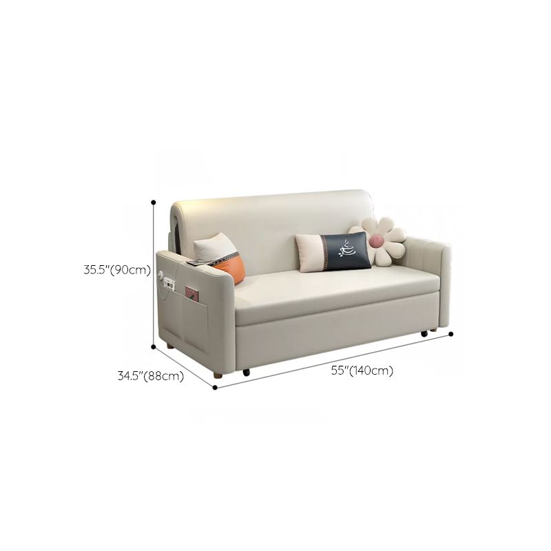 Contemporary Pillow Included Sleeper Sofa Faux leather Sofa Bed Clearhalo 'furn' 'furn_futons' 'Furniture' 'Futons & Daybeds' 'Futons' 'Living Room Furniture' 1200x1200_07561dcc-3867-4ff9-ad06-5e83d8fa7483
