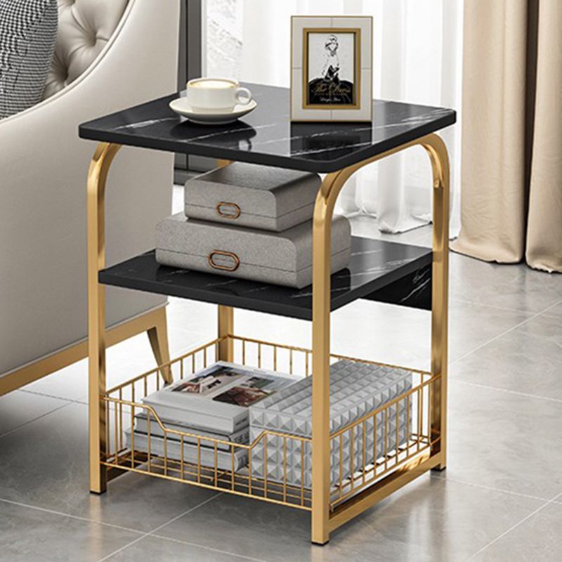 Moderner Holznachtständer 16,5 "/24,4" großer Nachttisch mit Regal