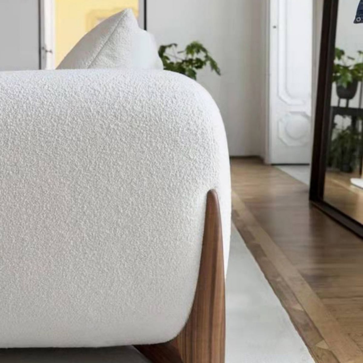 Stationary Sofa Apartment Square Arm Loveseat for Living Room