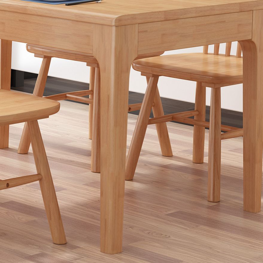 Minimalist Brown Standard Dining Set Rectangle Shape Solid Wood Dining Set with 4 Legs Table Clearhalo 'Dining Room Sets' 'Dining Tables & Seating' 'dining_room_set' 'furn' 'furn_dining_room_set' 'Furniture' 'furniture_dining_room_set' 'Kitchen & Dining Furniture' 'kitchen&dining_furn' 'kitchen' 1200x1200_07578c51-177d-4be7-95c5-831dc0664a3f