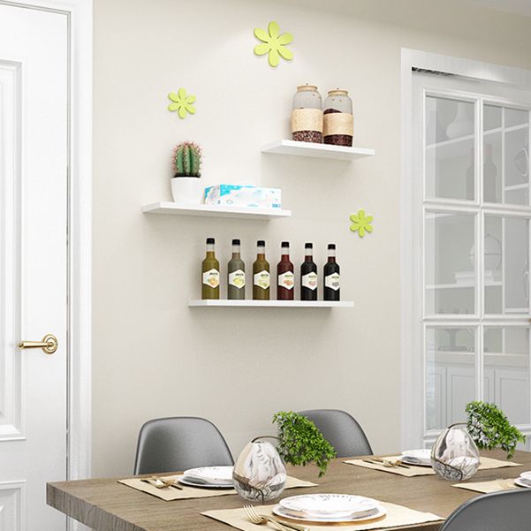 Modern Manufactured Wood Floating Bookcase 5.5" Wide Bookshelf