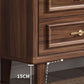 16 "W moderne bruine eiken opbergkast dressoir houten opbergkast met laden