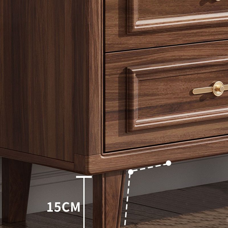 16 "W moderne bruine eiken opbergkast dressoir houten opbergkast met laden