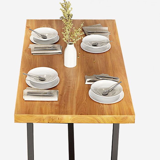Mesa de comedor con caballete rectangular, mesa de madera moderna para comedor y Bar