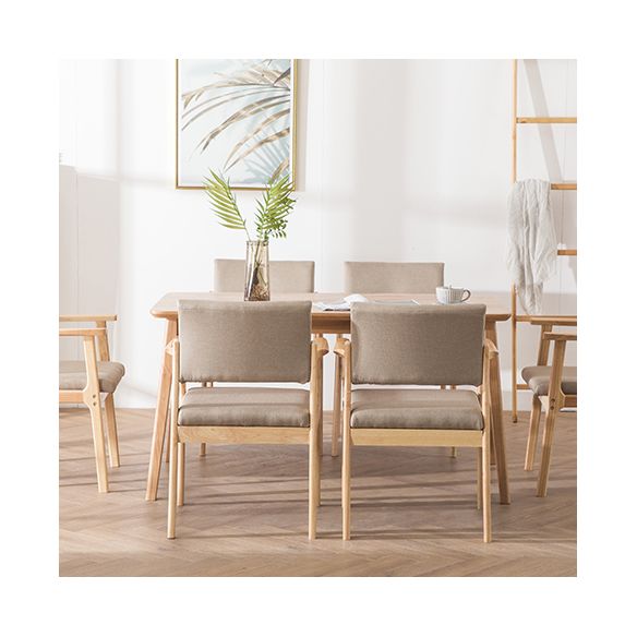 Modern Balcony Open Back Arm Chair Matte Finish Upholstered Dining Chair Clearhalo ' kitchen&dining_furn' 'Dining Chairs' 'Dining Tables & Seating' 'dining_chair' 'Furniture' 'furniture_dining_chair' 'Kitchen & Dining Furniture' 'kitchen' 1200x1200_0759aeb2-bde7-413c-8fb3-c89eecf14545
