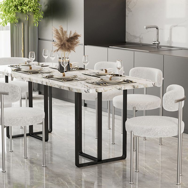 Contemporary Open Back Chair Upholstered Dining Side Chair for Home Clearhalo 'Dining Chairs' 'Dining Tables & Seating' 'dining_chair' 'furn' 'furn_dining_chair' 'Furniture' 'Kitchen & Dining Furniture' 1200x1200_075a18b0-d511-48a7-9fa6-8526b565648d