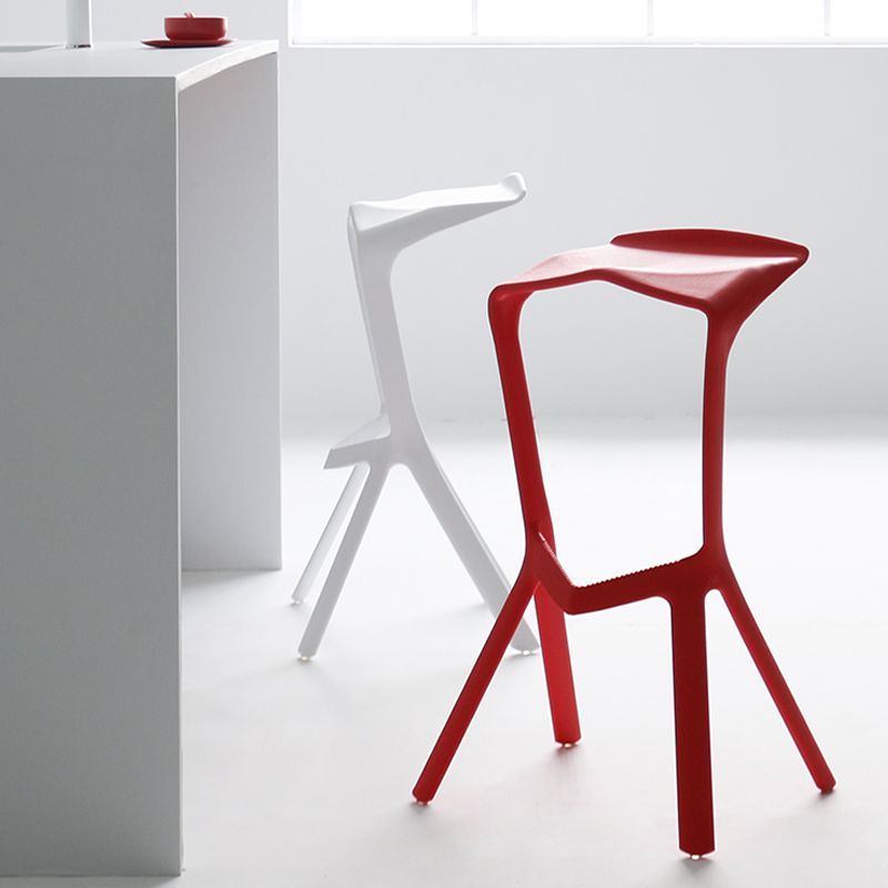 Modern Style Bar-stool Plastic Backless Bar Stool for Kitchen Bar with Plastic Legs Clearhalo 'Bar Furniture' 'Bar Stools' 'bar_stools' 'furn' 'furn_bar_stools' 'Furniture' 'furniture_bar_stools' 'Kitchen & Dining Furniture' 1200x1200_075ac3dc-3a93-46a9-bce0-e07b16d32e90