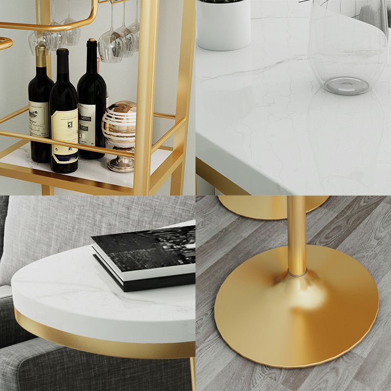 Double Pedestal Cocktail Bar Table Glam Storage Oval Counter-height Pub Table, Only Table Clearhalo 'Bar Furniture' 'Bar Tables' 'bar_tables' 'furn' 'furn_bar_tables' 'Furniture' 'furniture_bar_tables' 'Kitchen & Dining Furniture' 'kitchen&dining_furn' 'kitchen' 1200x1200_075c2c25-a813-4817-9c82-8b9eb7c064ae