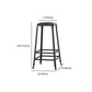 Industrial Leather Bar and Counter Stool Square Stool with 4 Legs Clearhalo 'Bar Furniture' 'Bar Stools' 'bar_stools' 'furn' 'furn_bar_stools' 'Furniture' 'Kitchen & Dining Furniture' 1200x1200_075d8d6b-0319-448d-bc43-f835e12bae7e