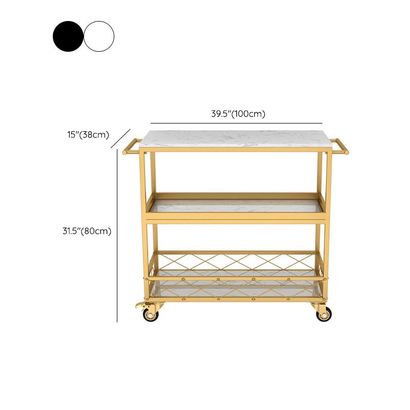 Marble Home Dining Kitchen Trolley Rectangular Prep Table with Towel Rack Clearhalo 'furn' 'furn_kitchen_islands_carts' 'Furniture' 'Kitchen & Dining Furniture' 'Kitchen Islands & Carts' 'kitchen_islands_carts' 1200x1200_07605206-76dc-4284-882a-a20addbe68ea
