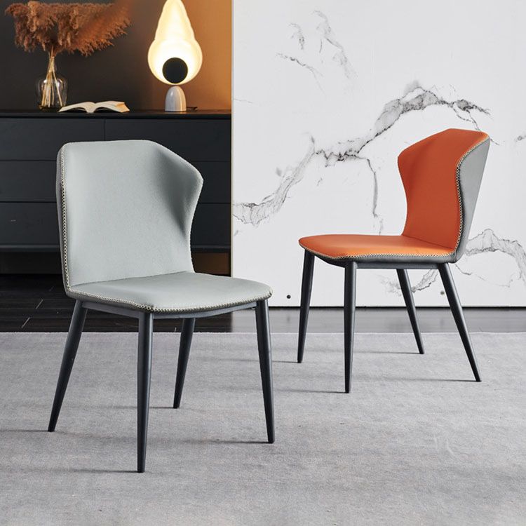 Restaurant Contemporary Leather Side Chair Wingback Dining Chairs Clearhalo ' kitchen&dining_furn' 'Dining Chairs' 'Dining Tables & Seating' 'dining_chair' 'furn' 'furn_dining_chair' 'Furniture' 'furniture_dining_chair' 'Kitchen & Dining Furniture' 'kitchen' 1200x1200_07613ed6-765a-43a3-873e-5d11b4659b3f