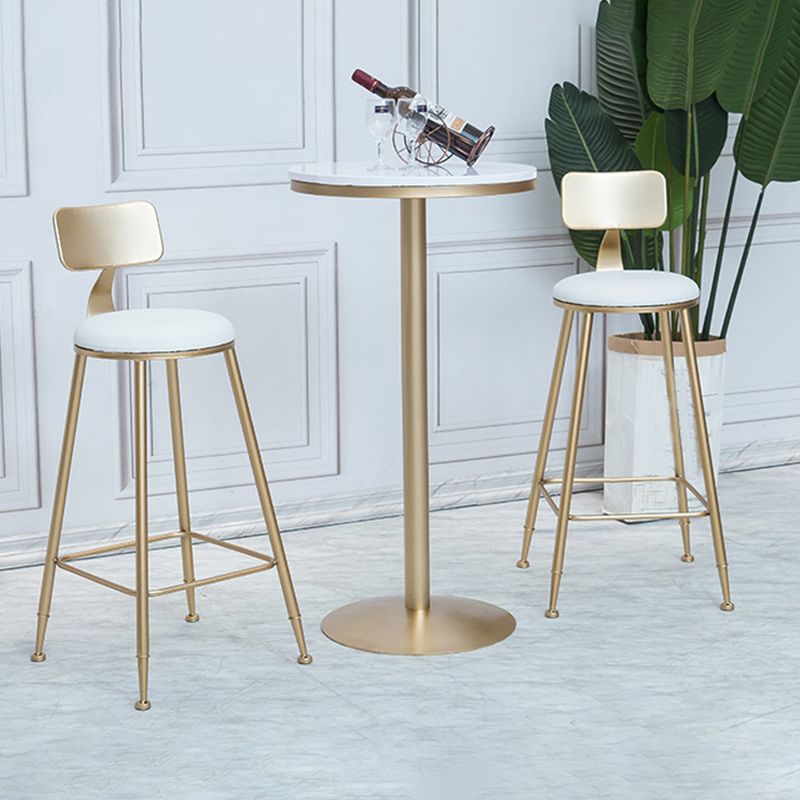 Stone Bar Dining Table Glam Bar Table with Pedestal for Dining Room Clearhalo 'Bar Furniture' 'Bar Tables' 'bar_tables' 'furn' 'furn_bar_tables' 'Furniture' 'furniture_bar_tables' 'Kitchen & Dining Furniture' 1200x1200_076189f9-4a49-4cae-b83a-8cdcc136a5a2