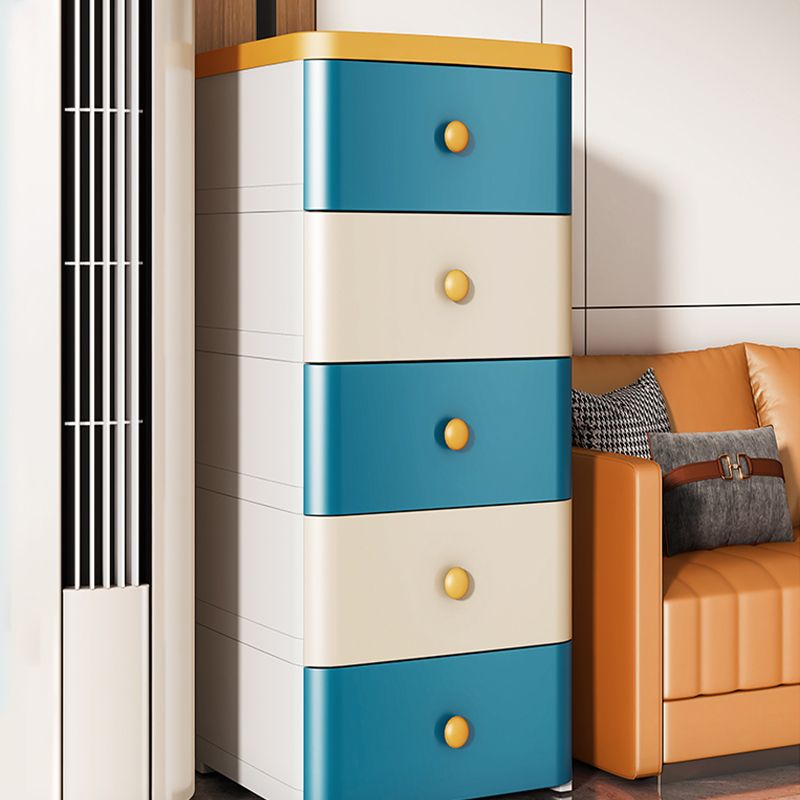 5-Drawer Wardrobe Armoire with Legs Modern Plastic Storage Cabinet Clearhalo 'Armoires & Wardrobes' 'armoires_wardrobes' 'Bedroom Furniture' 'furn' 'furn_armoires_wardrobes' 'Furniture' 1200x1200_0762b6f1-0030-4fc2-a42c-079318741996