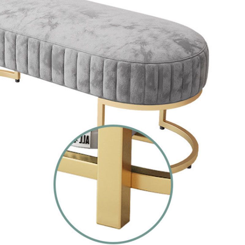 12.48-inch Width Modern Seating Bench Cushioned Metal Entryway Bench Clearhalo 'Benches' 'Chairs & Seating' 'furn' 'furn_benches' 'Furniture' 'Living Room Furniture' 1200x1200_0762f122-3f5e-46cb-bf81-d85231346f3e