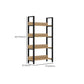 Metal and Wooden Shelf Bookcase Open Modern Brown Book Shelf for Office Clearhalo 'Bookcases' 'furn' 'furn_bookcases' 'Furniture' 'Office Furniture' 1200x1200_076376e4-b192-47fb-90eb-4a829852dd01