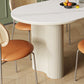 Simplicity Dinette Table Oval Stone Dining Room Table for Dining Room Clearhalo 'Dining Tables & Seating' 'Dining Tables' 'dining_table' 'furn' 'furn_dining_table' 'Furniture' 'Kitchen & Dining Furniture' 1200x1200_07643f35-6053-4b30-95e6-b2d133437877