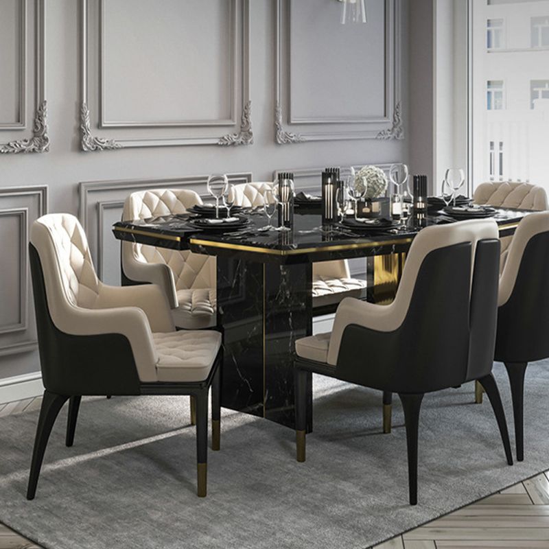 Silla de parsons de estilo moderno en casa con patas de madera maciza silla de comedor