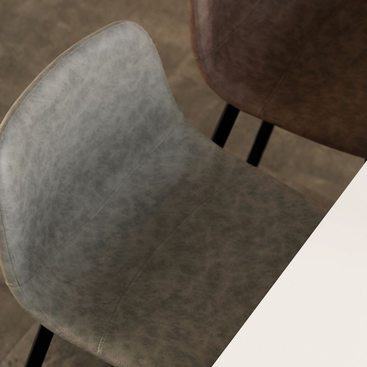 Contemporary Mental Leather Bar Stools Indoor Barstool with Iron Legs and Low Back Clearhalo 'Bar Furniture' 'Bar Stools' 'bar_stools' 'furn' 'furn_bar_stools' 'furniture_bar_stools' 'Kitchen & Dining Furniture' 'kitchen&dining_furn' 'kitchen' 'kitchen_furn' Furniture' 1200x1200_076577db-63f9-4233-8f64-0b97d5fac2b9