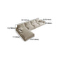 31.5"H White Faux Leather Pillow Top Arm Sofa & Chaise for Living Room