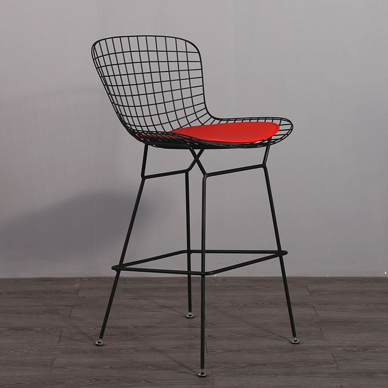 Contemporary Metal Barstools Indoor Bar Stool with Low Back and Footrest Clearhalo 'Bar Furniture' 'Bar Stools' 'bar_stools' 'furn' 'furn_bar_stools' 'furniture_bar_stools' 'Kitchen & Dining Furniture' 'kitchen&dining_furn' 'kitchen' 'kitchen_furn' Furniture' 1200x1200_0766328d-c18d-447c-8f4a-8186d86e3538