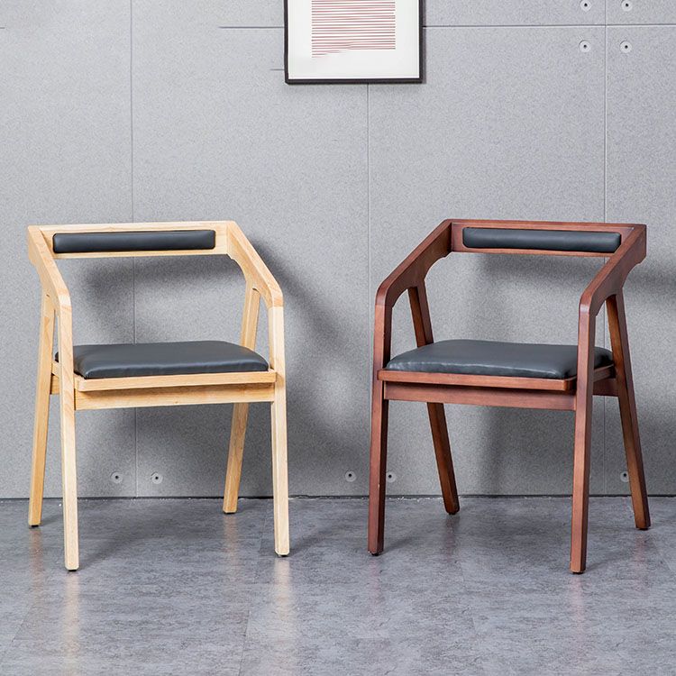 Modern Open Back Arm Chair Upholstered Matte Finish Dining Chair Clearhalo ' kitchen&dining_furn' 'Dining Chairs' 'Dining Tables & Seating' 'dining_chair' 'furn' 'furn_dining_chair' 'Furniture' 'furniture_dining_chair' 'Kitchen & Dining Furniture' 'kitchen' 1200x1200_0769802d-3236-4376-9dbc-5d94d2897e7f