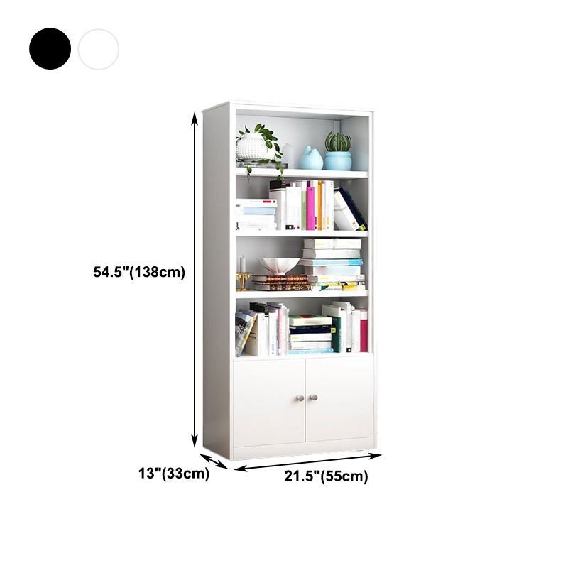 Contemporary Style Metal Bookcase Closed Back Bookshelf for Home Office