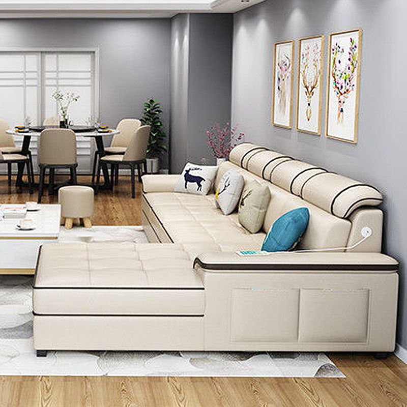 Pillow Top Arm Sofa and Chaise Cushions Back Sectionals with Storage Clearhalo 'furn' 'furn_sectionals' 'Furniture' 'furniture_sectionals' 'Living Room Furniture' 'Sectionals' 1200x1200_076aa5f0-bf68-44a1-915e-463afbc77b95