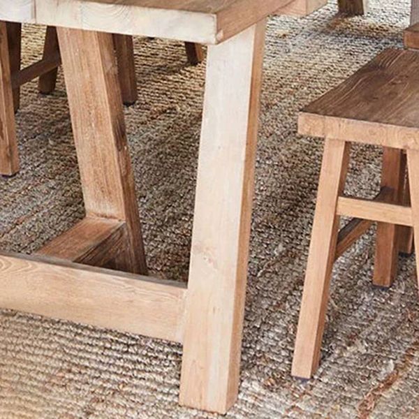 Contemporary Dining Table Rectangle Solid Wood Dinner Table without Chair Clearhalo 'Dining Tables & Seating' 'Dining Tables' 'dining_table' 'furn' 'furn_dining_table' 'Furniture' 'Kitchen & Dining Furniture' 1200x1200_076b77aa-bcec-4252-879c-4c10c39599a3