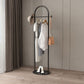 Moderne Style Coat Rack Metallic Free Standing Hooks Design Deck Rack mit Regalen