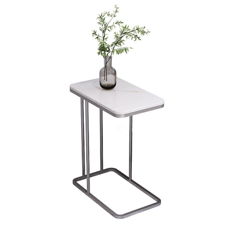 Mid-Century Modern Stone End Table 23.62" H Rectangular Frame Side Table Clearhalo 'Coffee & Accent Tables' 'End & Side Tables' 'end_side_table' 'end_side_tables' 'furn' 'furn_end_side_tables' 'Furniture' 'furniture_end_side_table' 'Living Room Furniture' 1200x1200_076cfe7e-2fb6-4b6a-9e53-8908ce59b35f