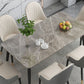Traditional Luxury Rectangle Dining Table Stone Dinner Table with 4-foot Clearhalo 'Dining Tables & Seating' 'Dining Tables' 'dining_table' 'furn' 'furn_dining_table' 'Furniture' 'furniture_dining_table' 'Kitchen & Dining Furniture' 'kitchen' 'kitchen_dining_table' 1200x1200_076ec09f-a62a-43e2-ab5e-58de7684fd4a