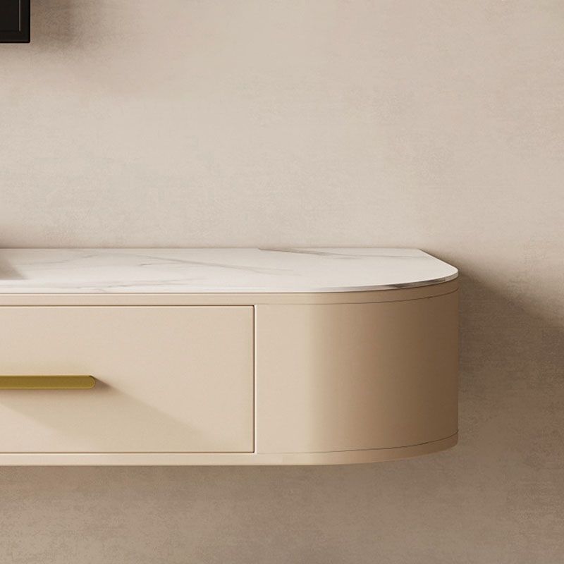 Consola flotante de piedra moderna para medios de TV, consola para sala de estar