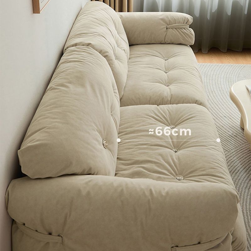 2-seater Scratch Resistant Solid Color Living Room Leather Sofa