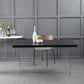 Transparent Base Double Pedestal Table Modern Stone Top Dinner Table Kitchen Home Clearhalo 'Dining Tables & Seating' 'Dining Tables' 'dining_table' 'furn' 'furn_dining_table' 'Furniture' 'furniture_dining_table' 'Kitchen & Dining Furniture' 'kitchen' 'kitchen_dining_table' 1200x1200_077180bc-3505-4455-a9d7-913109b5d1ff