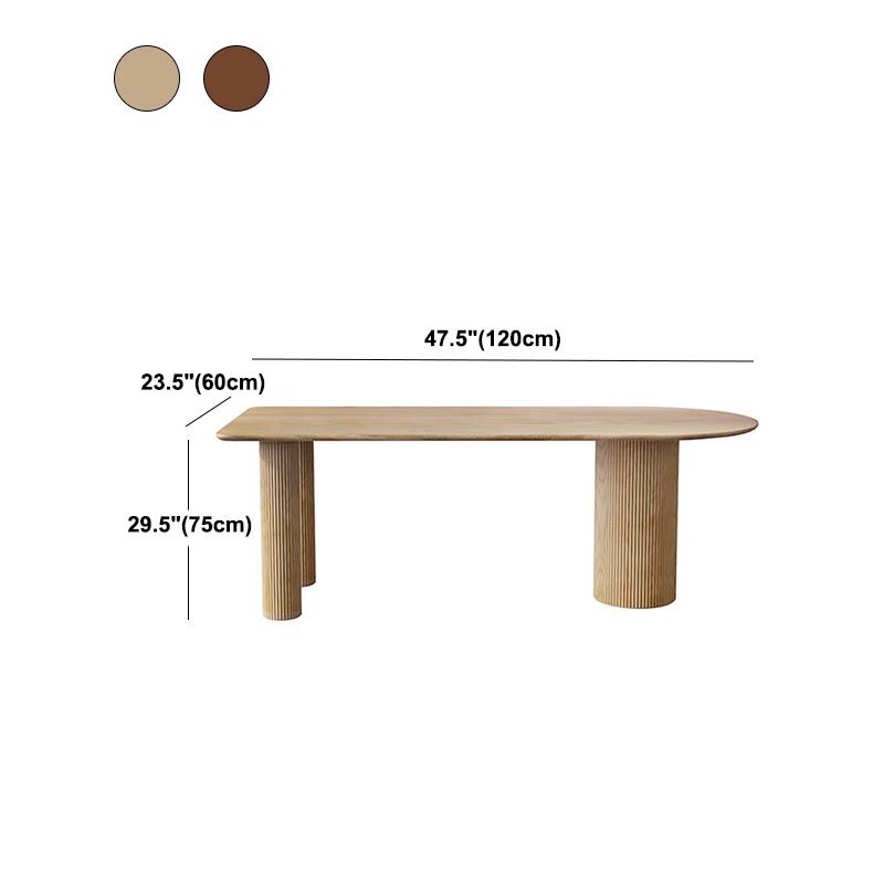 Freeform Mesa de comedor de madera maciza muebles modernos con base de trípode para oficina