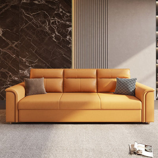 Divano per dormiente arancione arancione scandinavo e materasso divano per dormiente futon con archiviazione