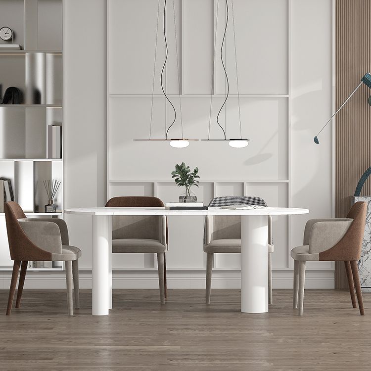 SinteredStone Home Dining Table Modern White Dining Room Table Clearhalo 'Dining Tables & Seating' 'Dining Tables' 'dining_table' 'furn' 'furn_dining_table' 'Furniture' 'Kitchen & Dining Furniture' 1200x1200_077325be-8291-4c1f-880f-3df65ae0a51c