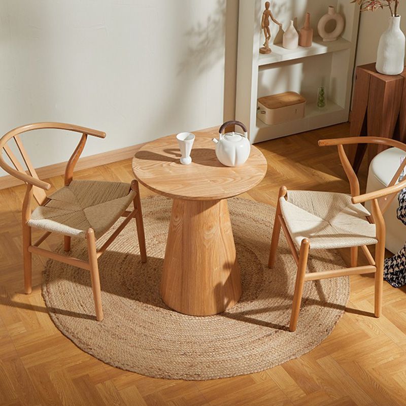 Contemporary Coffee Table Solid Wood Pedestal Coffee Cocktail Table Clearhalo 'Coffee & Accent Tables' 'Coffee Tables' 'coffee_tables' 'furn' 'furn_coffee_tables' 'Furniture' 'Living Room Furniture' 1200x1200_07733266-991b-48be-aff8-a2bb4215a1d9