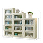 Contemporary Wooden Bookshelf White Standard Shelf Bookcase for Home Office