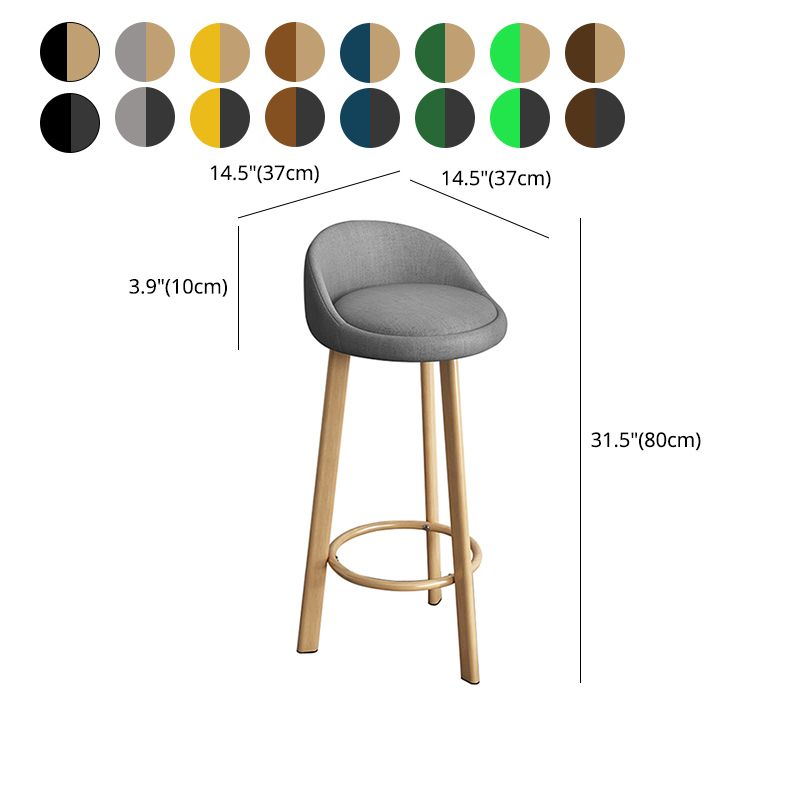 Scandinavian Style Bar-stool with Metal Legs Single Counter Stool for Kitchen Bar Clearhalo 'Bar Furniture' 'Bar Stools' 'bar_stools' 'furn' 'furn_bar_stools' 'furniture_bar_stools' 'Kitchen & Dining Furniture' 'kitchen&dining_furn' 'kitchen' 'kitchen_furn' Furniture' 1200x1200_07741a16-a1be-4ddd-a9ff-85dc746ec20d