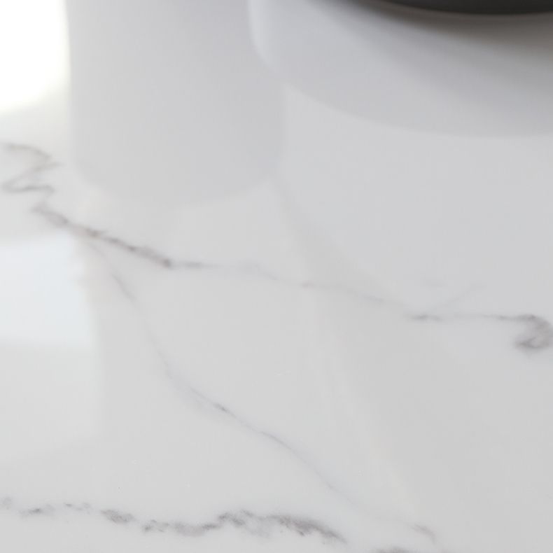 デザイナースタイルの焼結石トップダイニングセット長方形1/4/6/7ピースダイニングテーブルセット