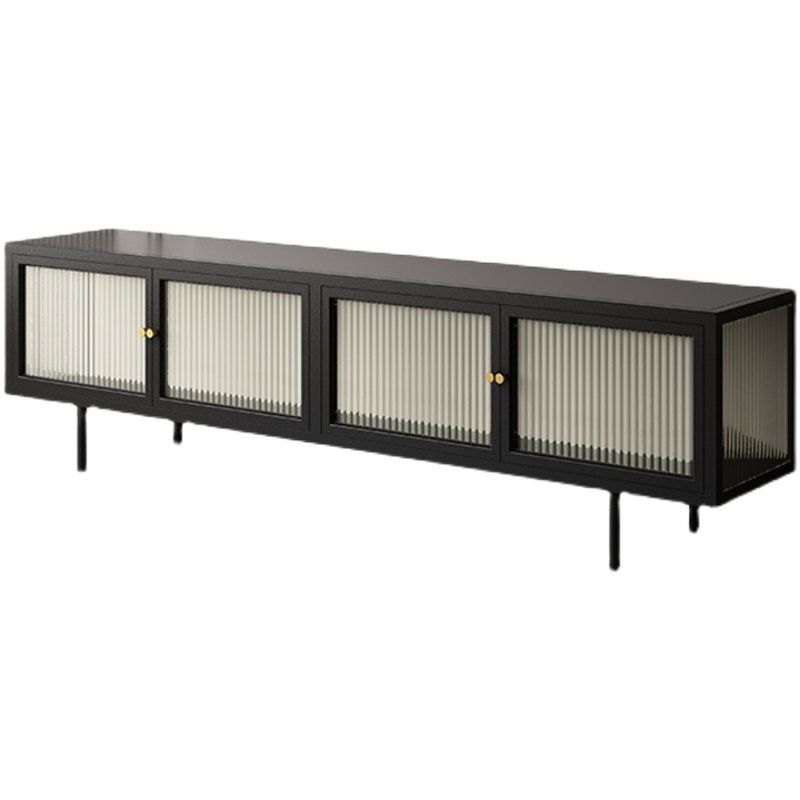 Metal and Glass TV Media Stand Industrial Media Console with Doors Clearhalo 'furn' 'furn_tv_stands_entertainment_centers' 'Furniture' 'Living Room Furniture' 'TV Stands & Entertainment Centers' 'TV Stands & Media Storage Furniture' 'tv_stands_entertainment_centers' 1200x1200_0775454e-c210-4325-ad5c-7584affcbd53