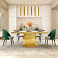 Metal Traditional Luxury Rectangle Indoor Table Marble Top Table with Pedestal Clearhalo ' dining_table' 'Dining Tables & Seating' 'Dining Tables' 'furn' 'furn_dining_table' 'Furniture' 'furniture_dining_table' 'Kitchen & Dining Furniture' 'kitchen&dining_furn' 'kitchen' 'kitchen_dining_table' 1200x1200_0775f648-e3fb-4450-a241-eb575b692436