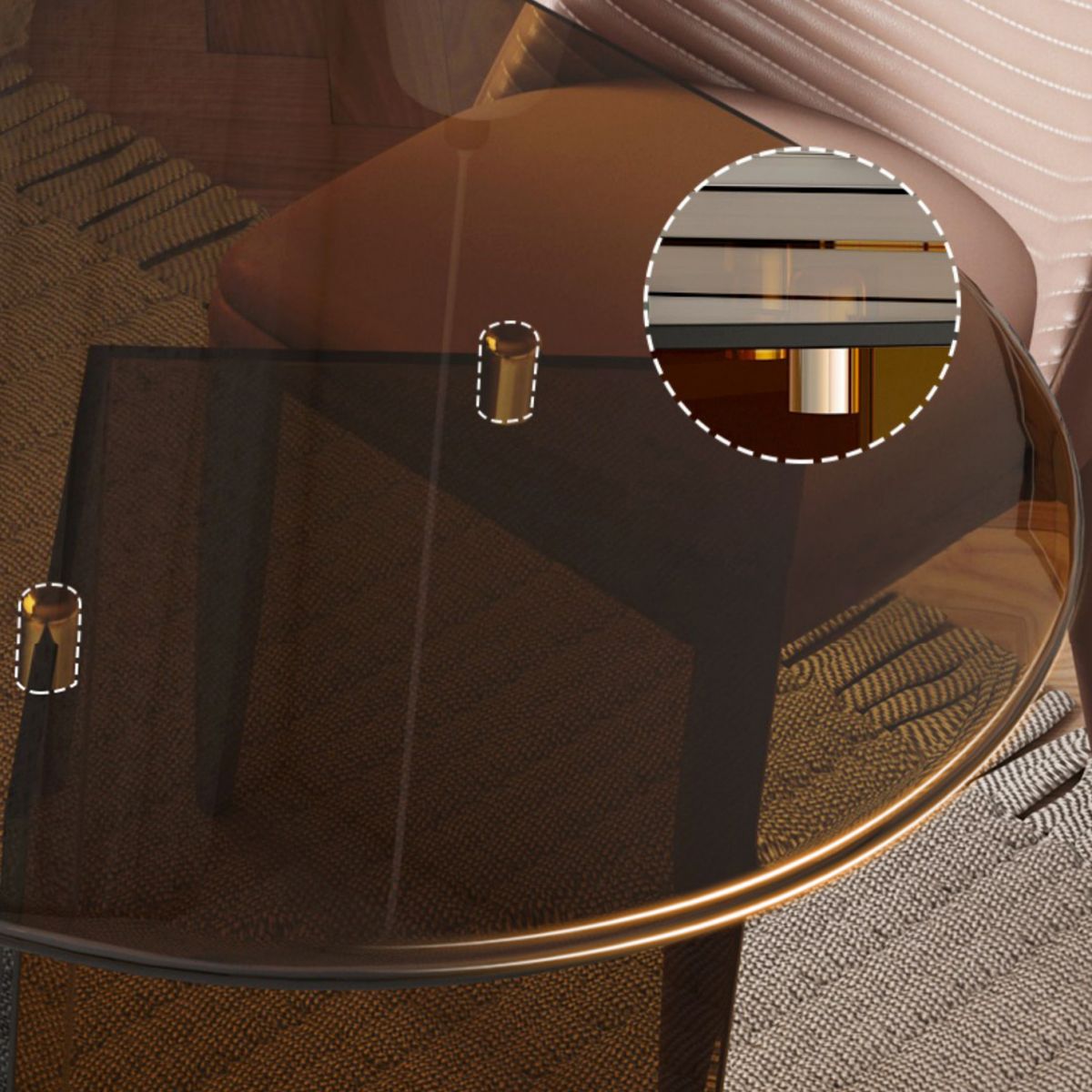 Glass Top Dining Table Modern Table with Double Pedestal Base Clearhalo 'Dining Tables & Seating' 'Dining Tables' 'dining_table' 'furn' 'furn_dining_table' 'Furniture' 'furniture_dining_table' 'Kitchen & Dining Furniture' 'kitchen' 'kitchen_dining_table' 1200x1200_0777c997-c774-48ea-bce4-72ae96567135