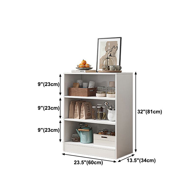 Server da pranzo bianco per soggiorno moderno ingegnerizzato in legno ingegnerizzato 32 "H