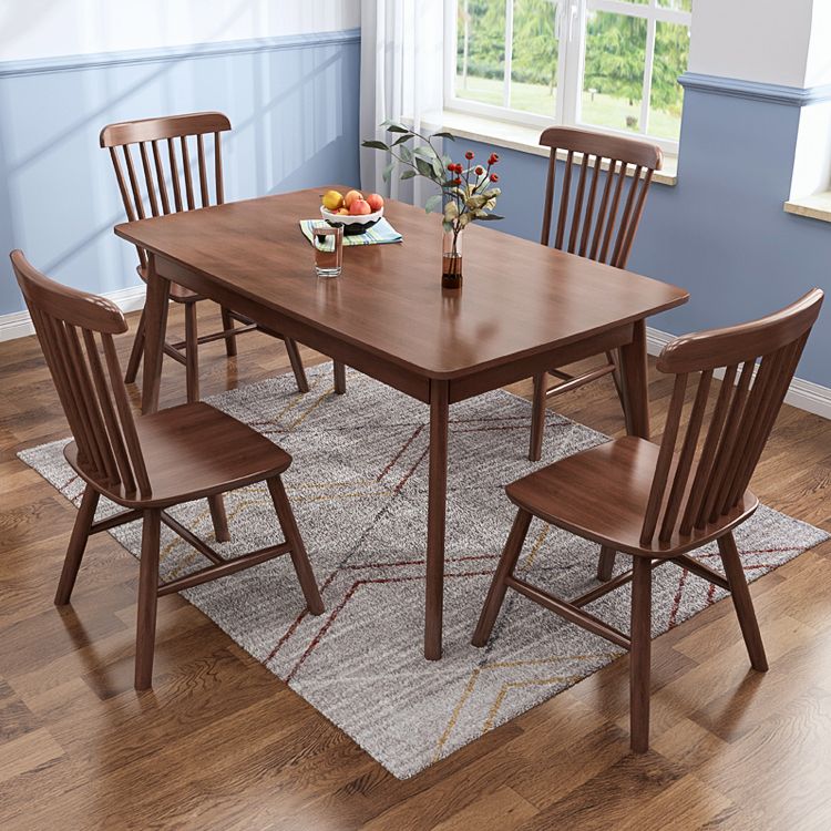 Industrial Rubber Wood Dining Table Rectangle Kitchen Table with 4 Legs Clearhalo ' dining_table' 'Dining Tables & Seating' 'Dining Tables' 'furn' 'furn_dining_table' 'Furniture' 'furniture_dining_table' 'Kitchen & Dining Furniture' 'kitchen&dining_furn' 'kitchen' 'kitchen_dining_table' 1200x1200_077814f1-321a-4b62-a50a-cff3b3d8794c